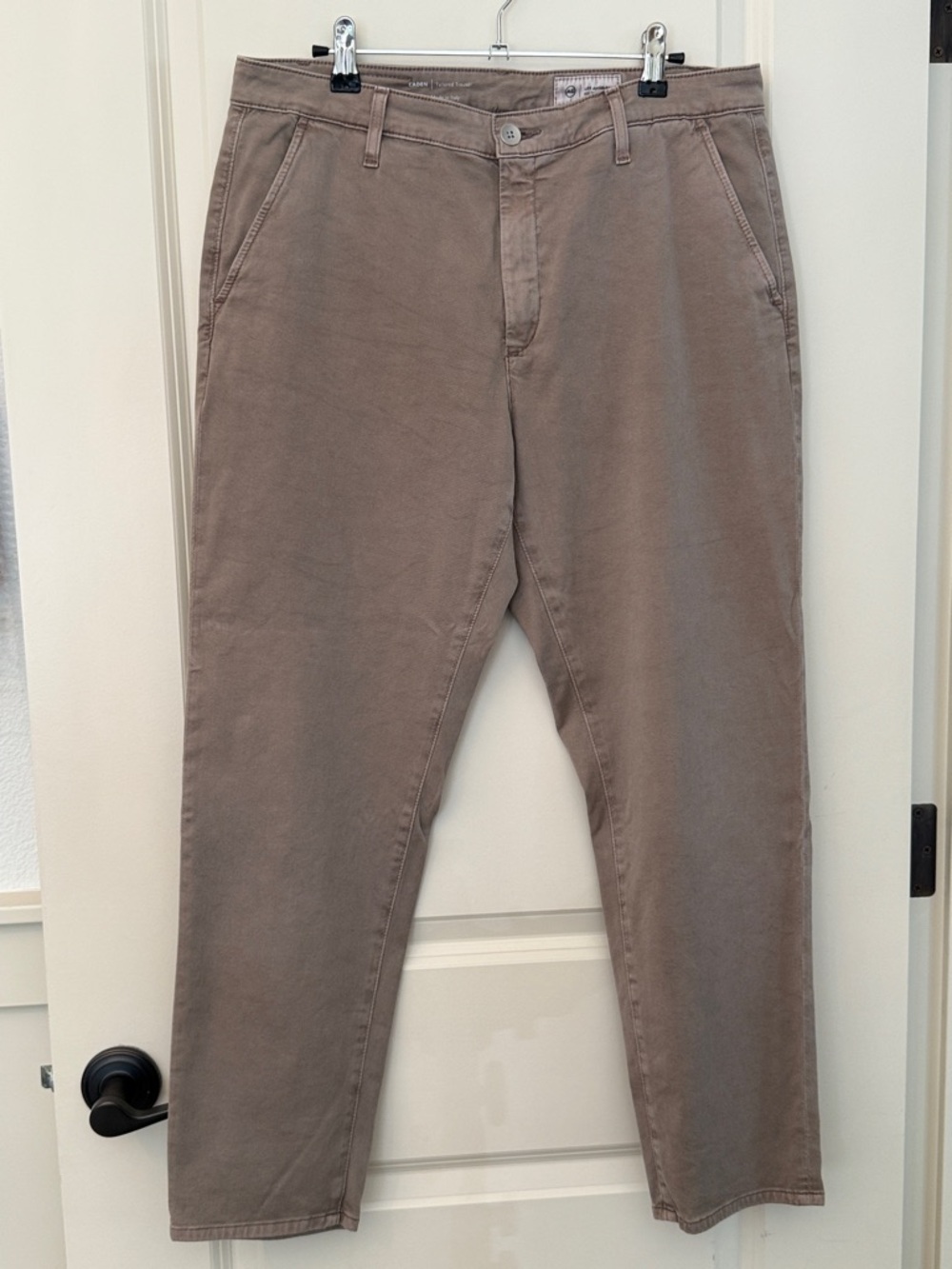AG Goldschmied Caden Tailored Trouser Sulfur Desert Taupe Cropped Ankle Size 30